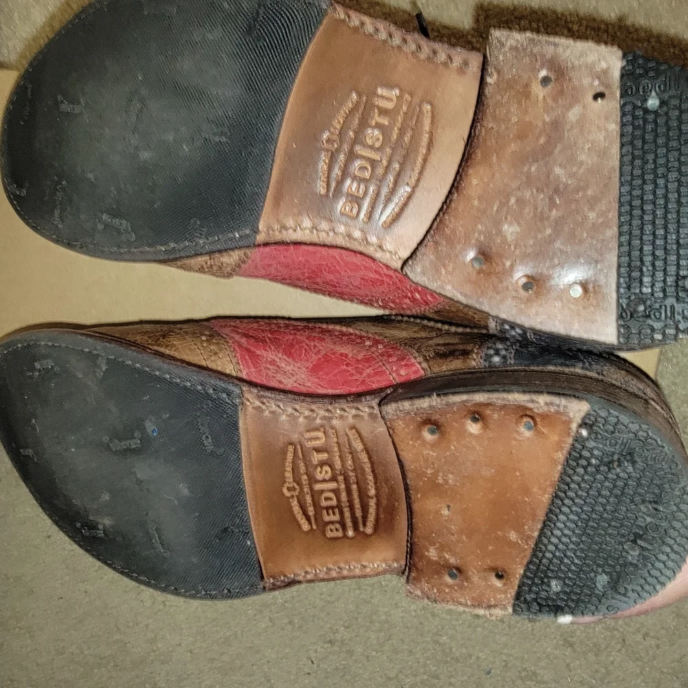 Sundance Brown, Red & Blue Leather Wingtip Oxfords - Picture 7 of 8
